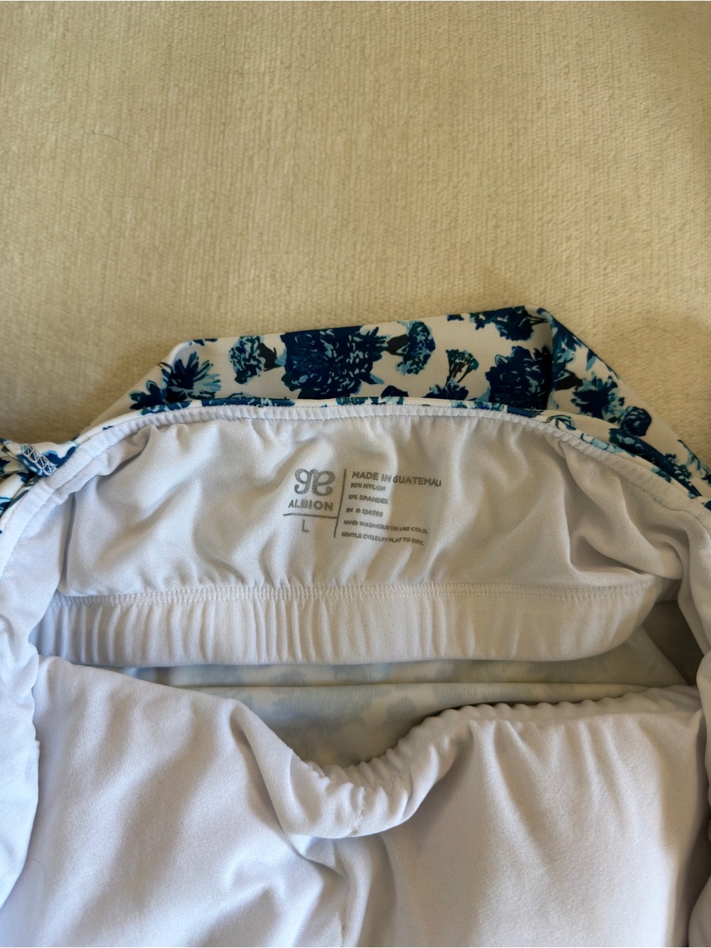 Albion Fit Blue Floral Swim Skirt Set - Picture 3 of 3